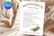 Olives Bachelorette itinerary card, a Stationery Template by EvaTemplates (Thumbnail 5 of 9)