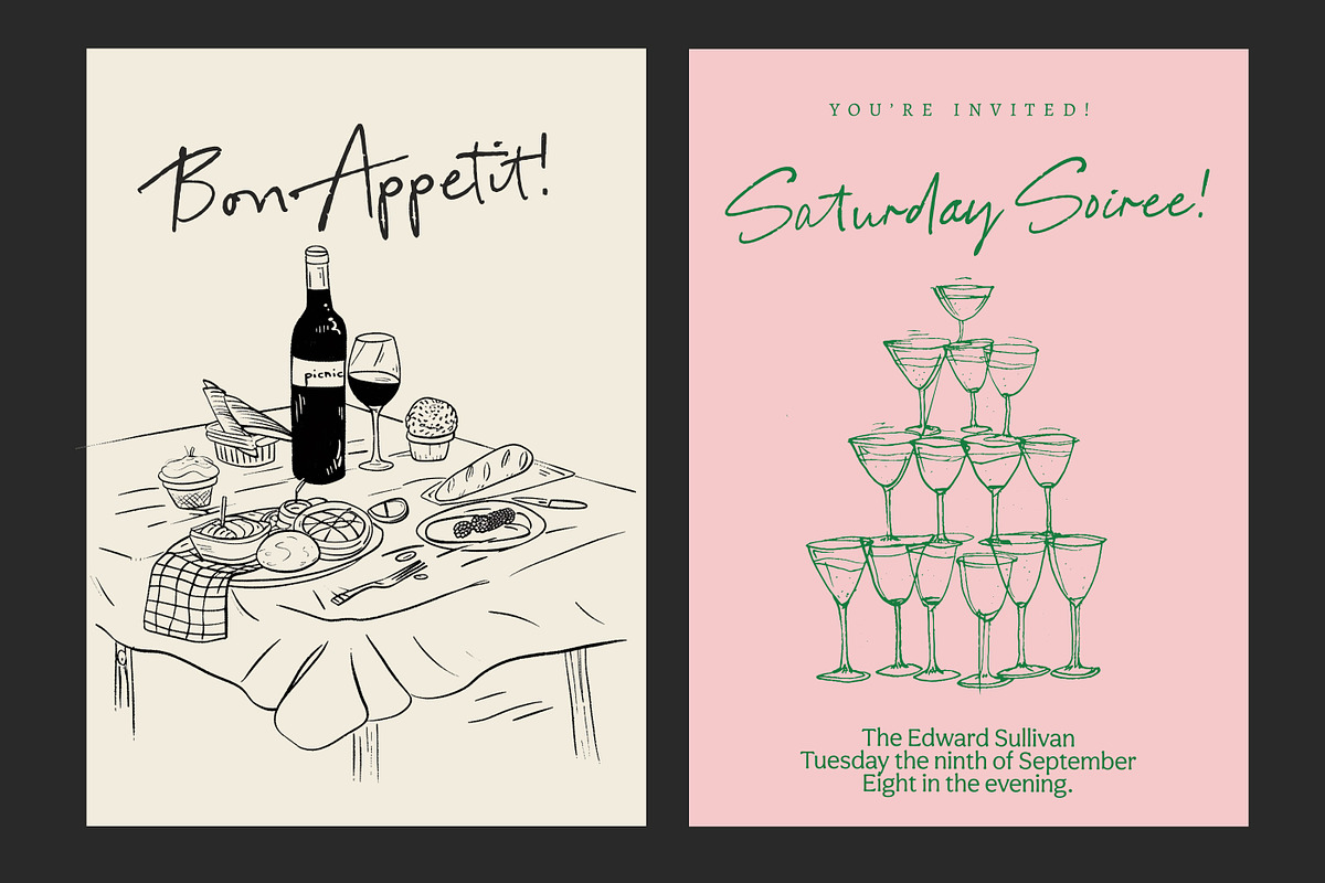 Manhattan Cocktails Handwritten Font, a Handwritten Font by Nicky Laatz (Photo 3 of 15)