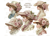 Victorian Lady Portrait Clipart PNG, an Illustration by Memories By Lea (Thumbnail 2 of 9)