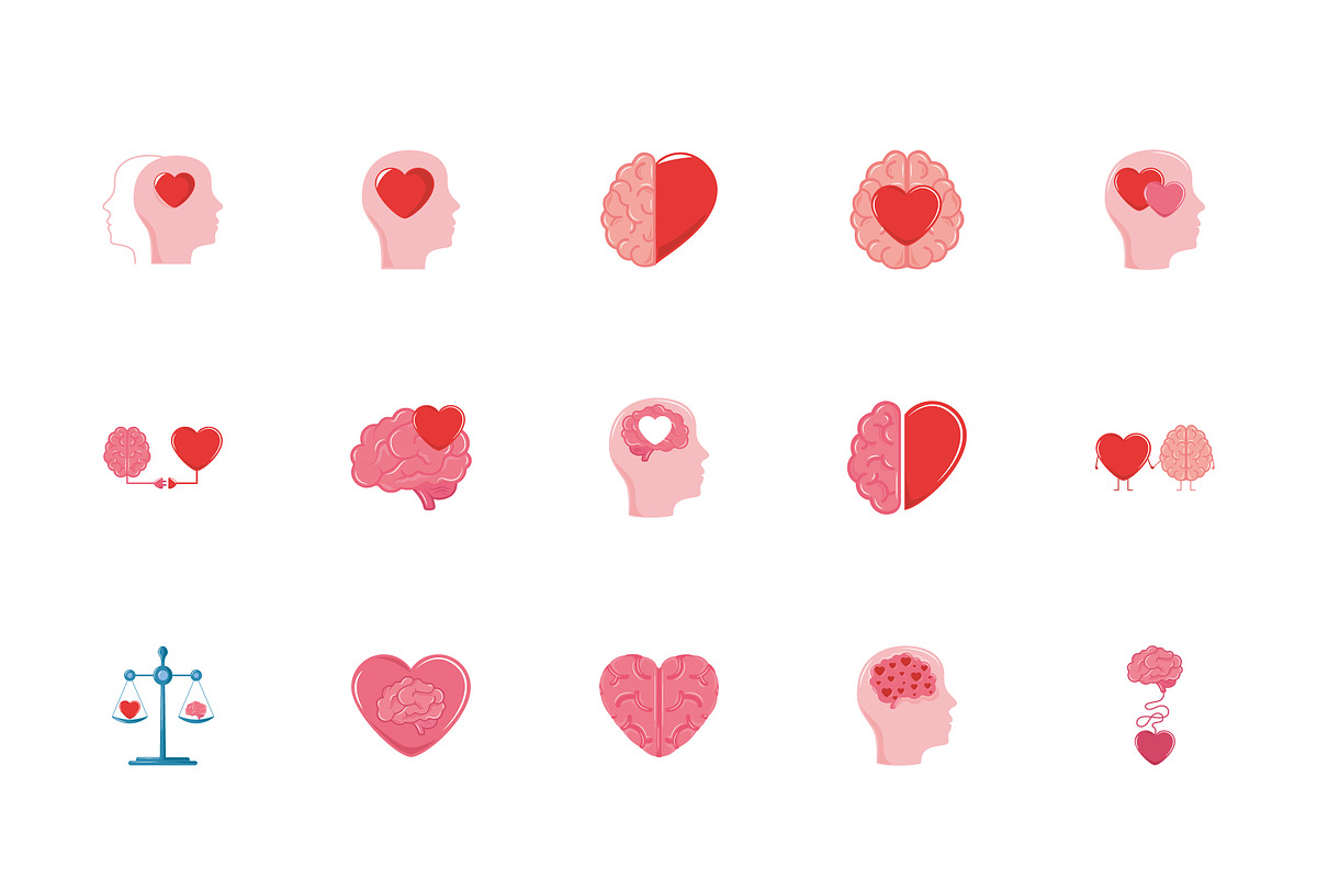 Heart & Mind Icon Set