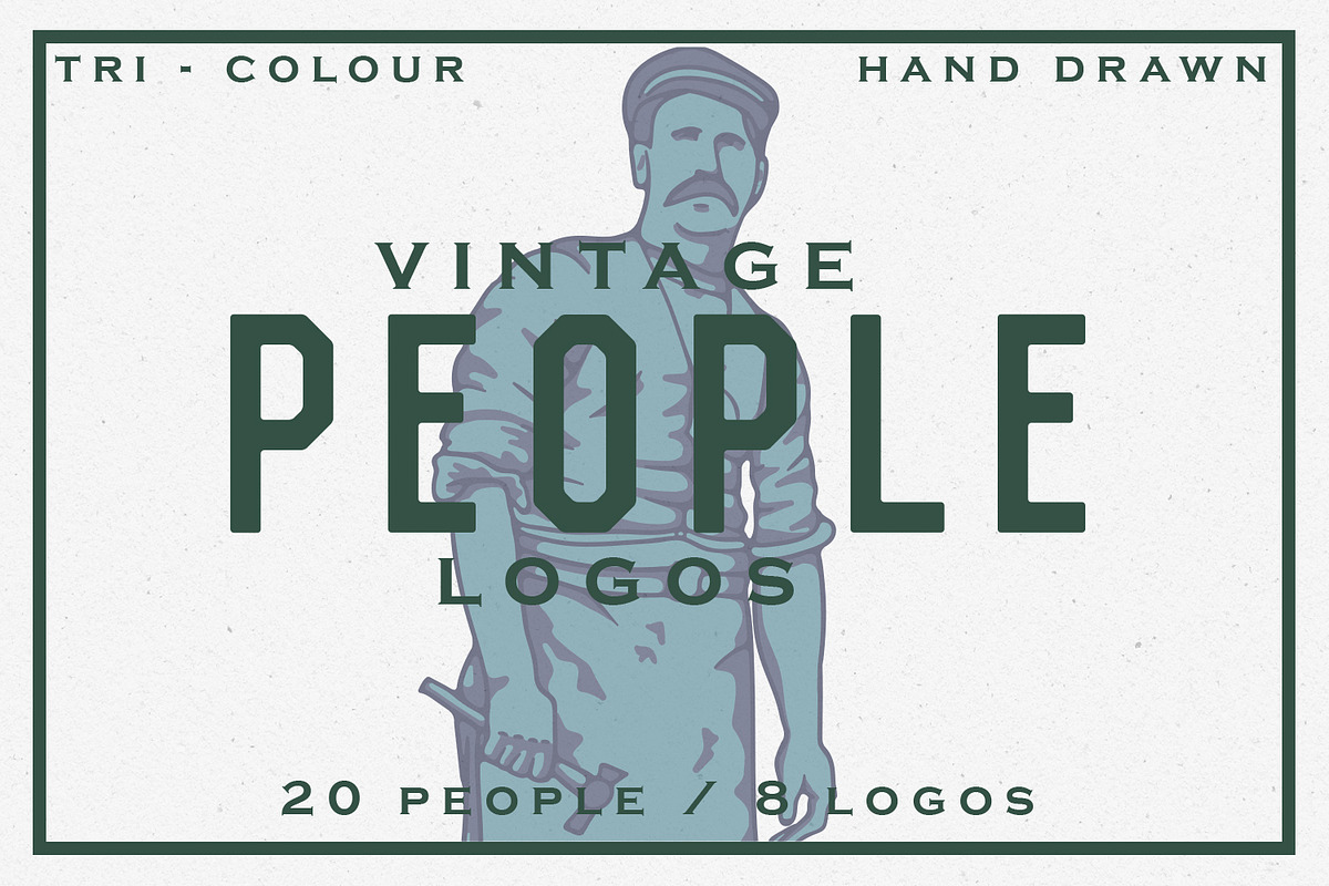 Vintage People Logos, a Branding & Logo Template by Justin Achammer (Photo 1 of 9)