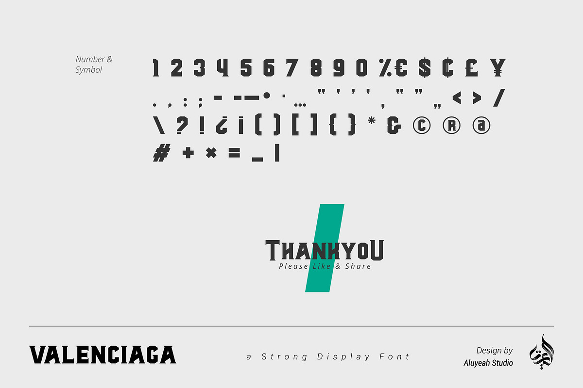 Valenciaga | Strong Display Font, a Font by Aluyeah Studio (Photo 11 of 11)