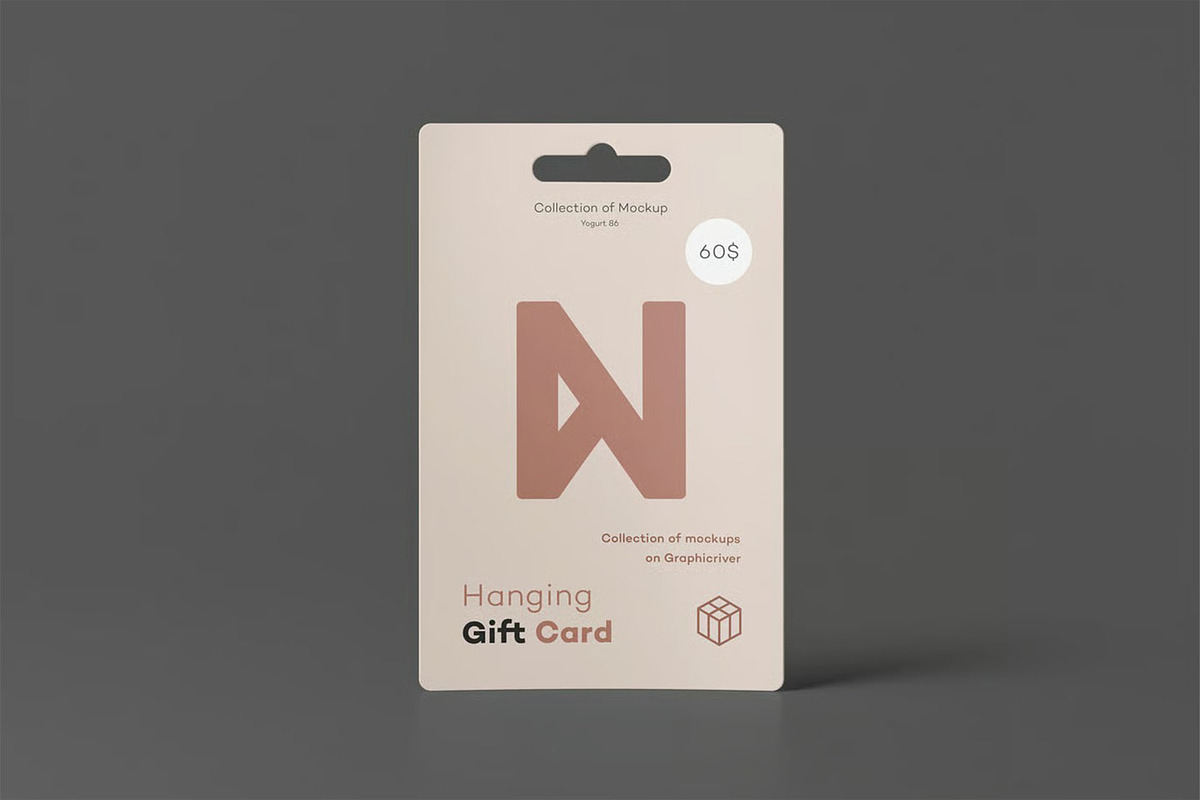 Hanging Gift Card Mock-up, an Advertising Mockup by zippypixelstudio (Photo 3 of 13)