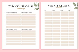 Editable 2024 Wedding Planner Canva