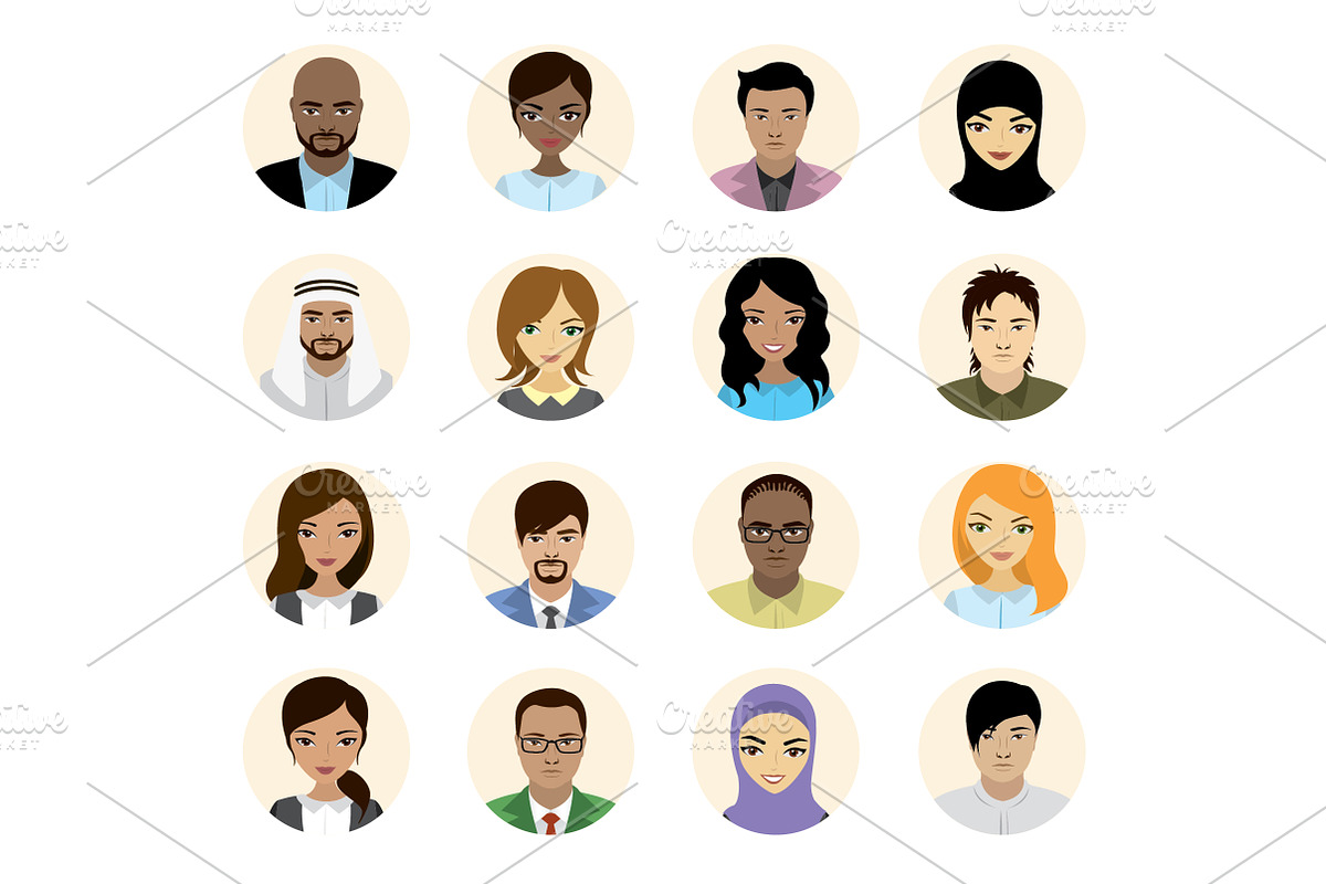 People avatars icons flat collection, an Icon by naum_studio (Photo 2 of 4)