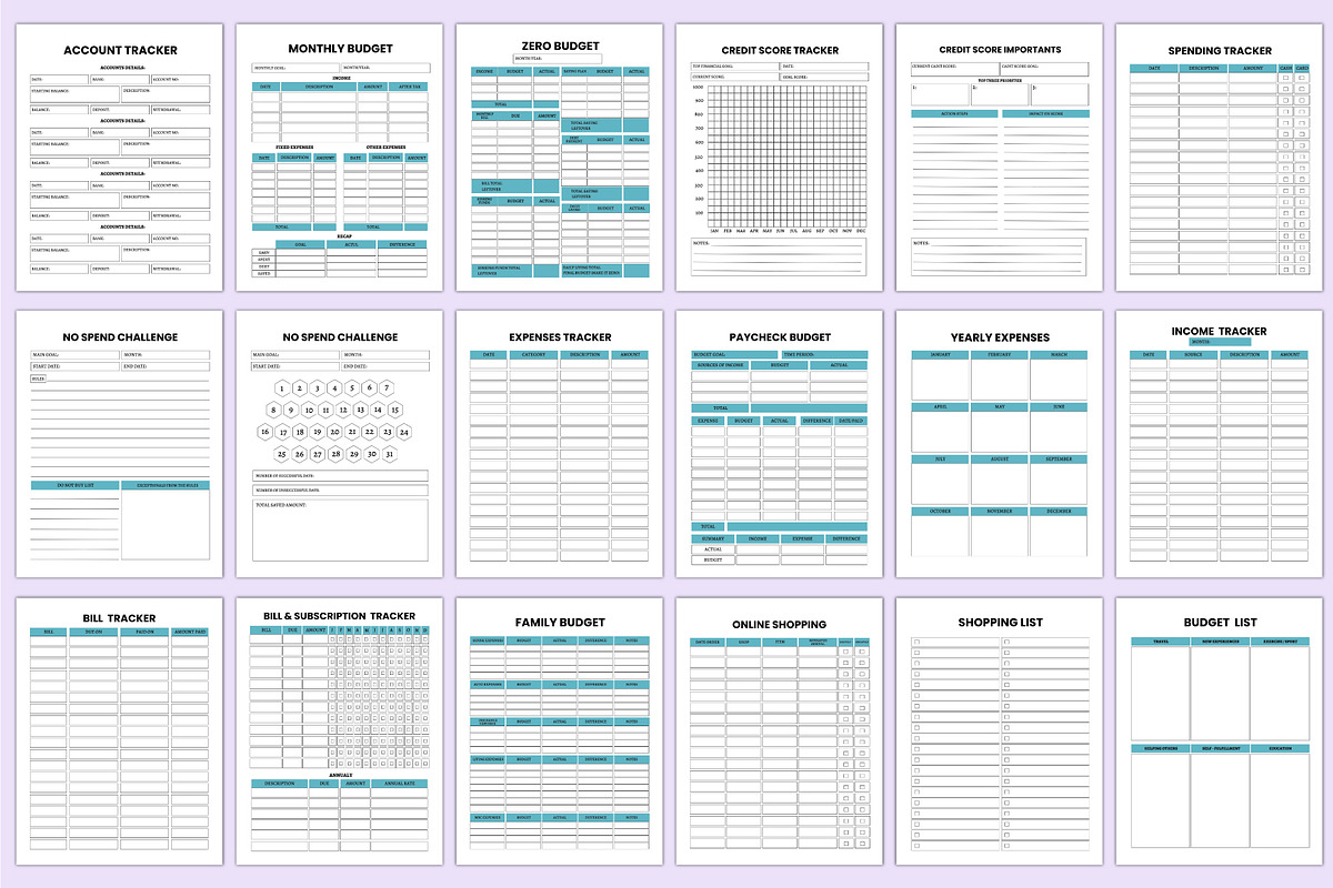 2025 Budget Planner For Canva, a Stationery Template by Shumaya (Photo 3 of 6)