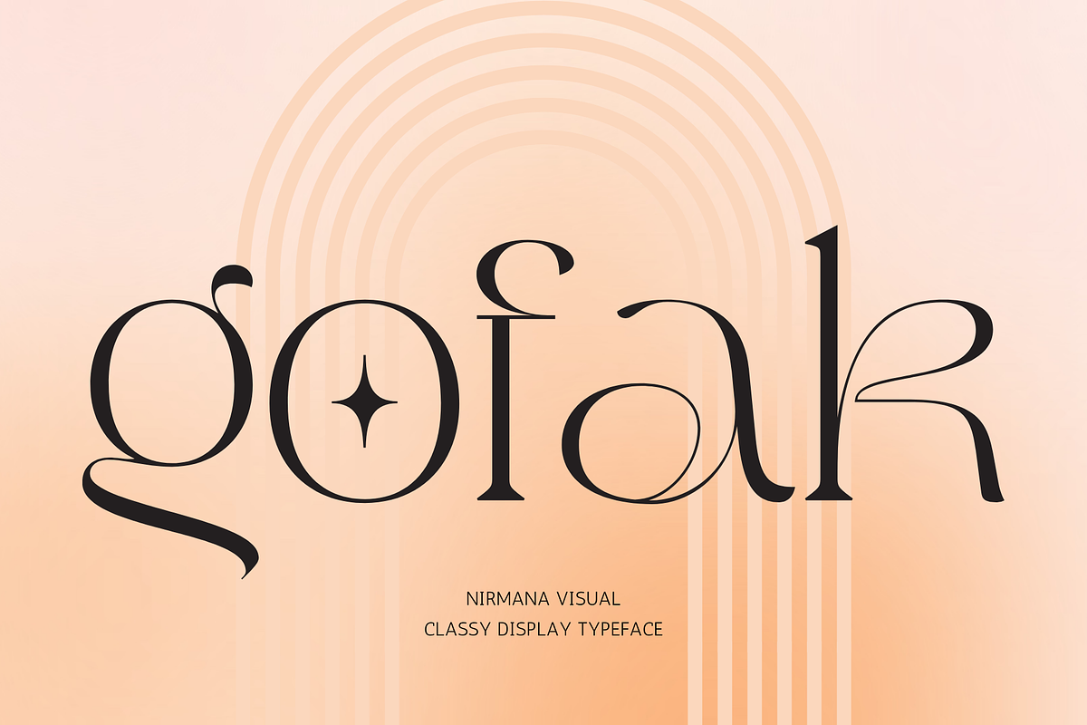 Gofak Classy - Branding Logo Font, a Serif Font by Nirmana Visual (Photo 1 of 11)