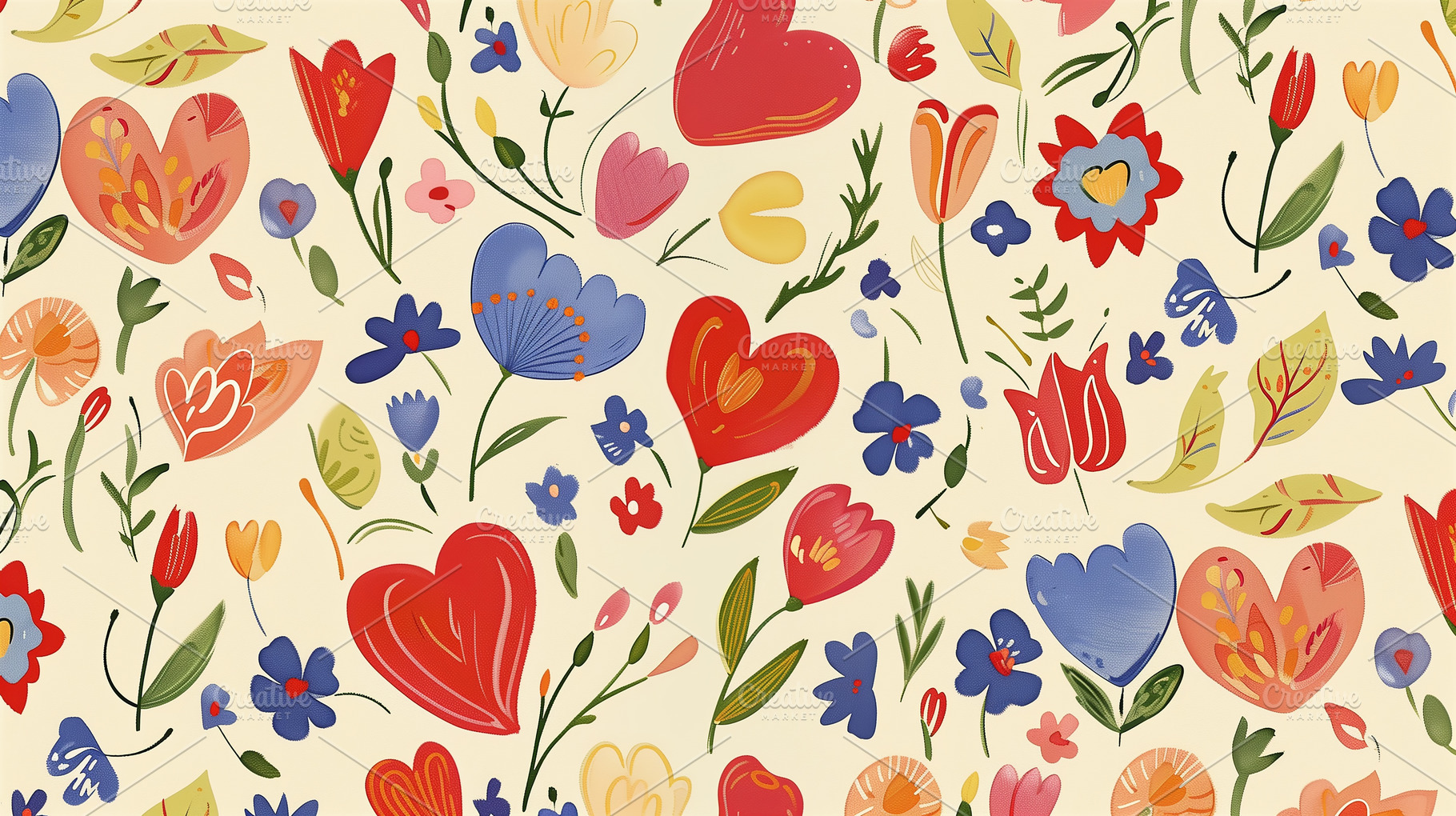 Wallpaper with red hearts, a Wallpaper Photo by Imaginarium
