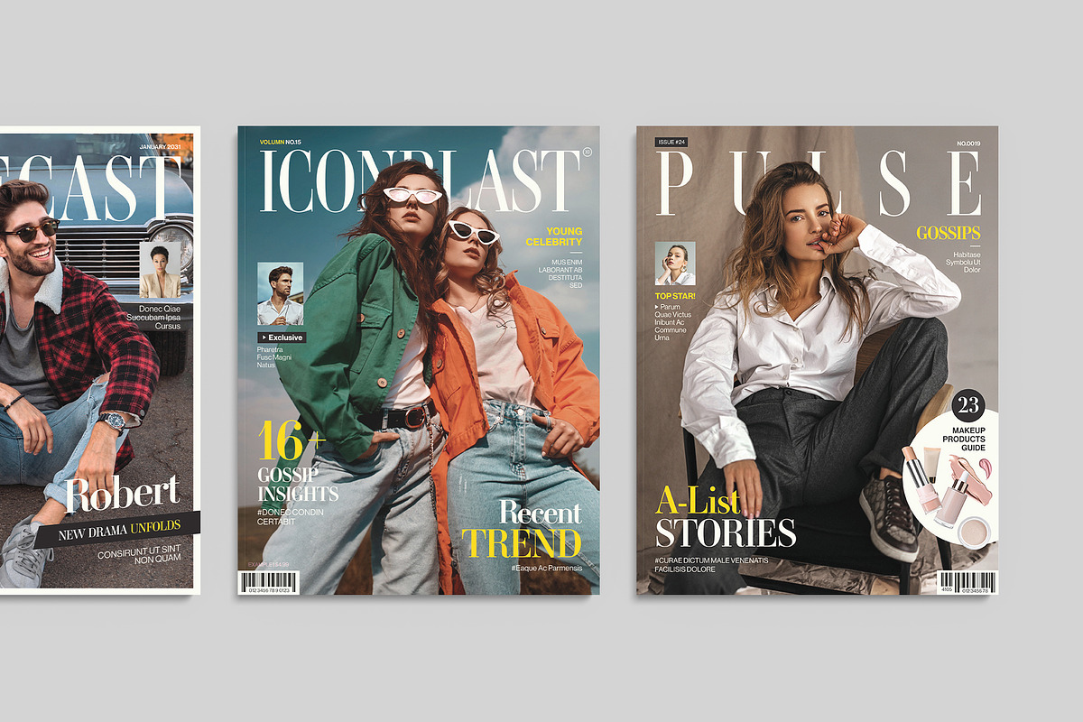 Magazine Cover Template Set, a Magazine Template by BrandPacks (Photo 3 of 8)