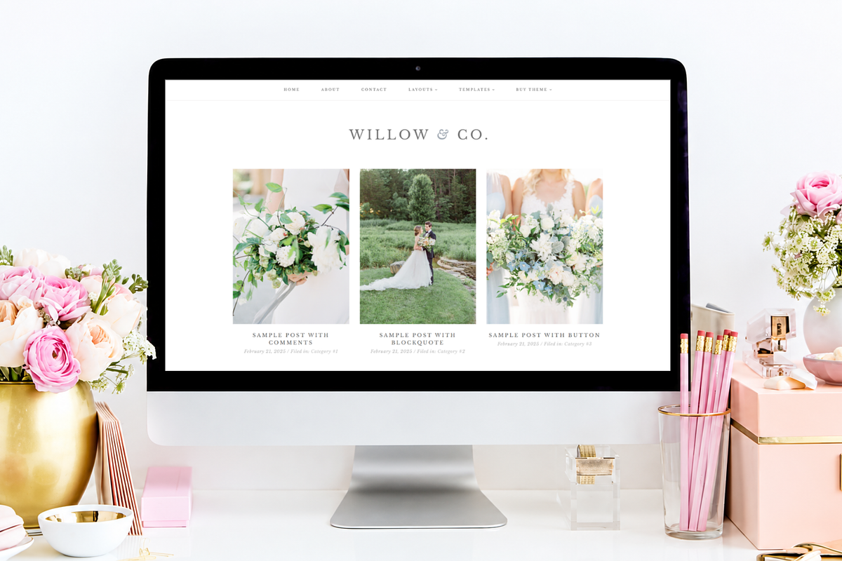 Feminine WordPress Theme | Willow, a WordPress Template by Hello Chic Designs (Photo 2 of 2)