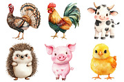 Kawaii & Quirky Farm Animals Clipart, a Seasonal Illustration by CitraGraphics (Thumbnail 3 of 3)