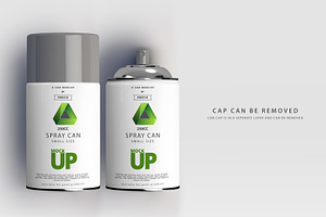 Spray Can Mockup - Small Size