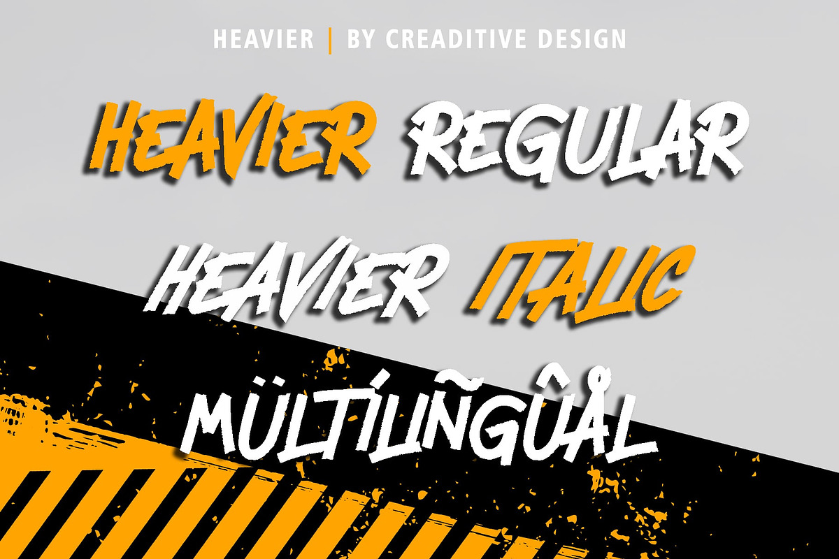 Heavier | Bold Brush Typeface, a Handwritten Font by Creaditive Design (Photo 8 of 10)