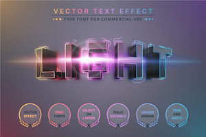 Pixel Lightning Editable Text Effect