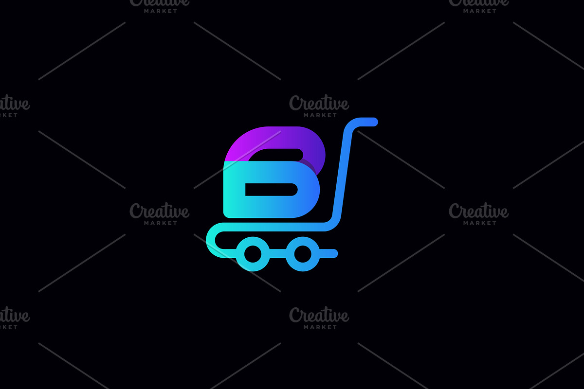 Shopping cart with B letter logo, a Branding & Logo Template by Design Store (Photo 2 of 2)