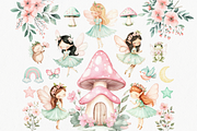 Watercolor Fairy Clipart, Fairy png, an Illustration by ClipArtCharm (Thumbnail 2 of 7)