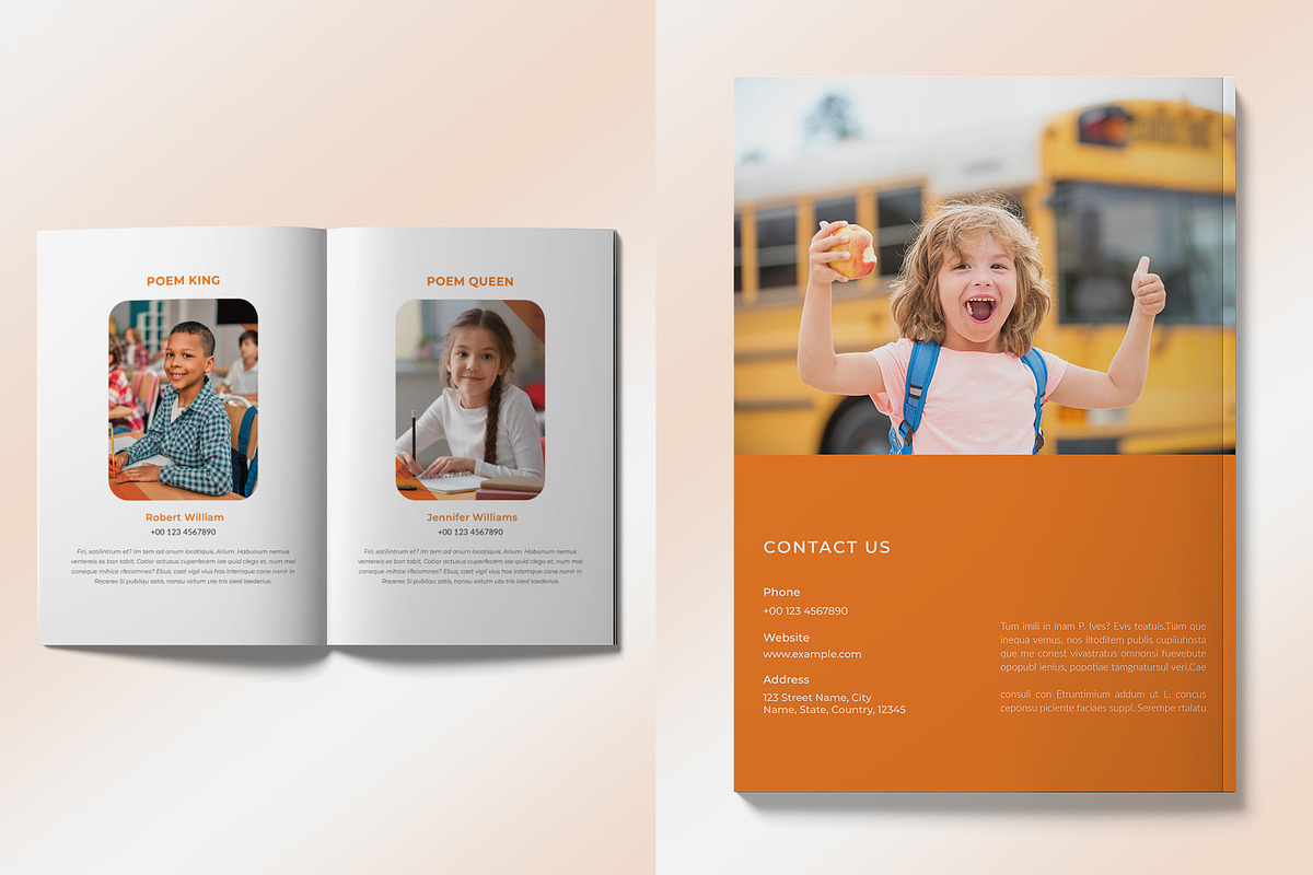 School Yearbook Photo Album, a Brochure Template by graphypix (Photo 8 of 8)