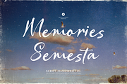 Memories Semesta Script Handwritten, a Script Font by Denustudios (Thumbnail 1 of 12)