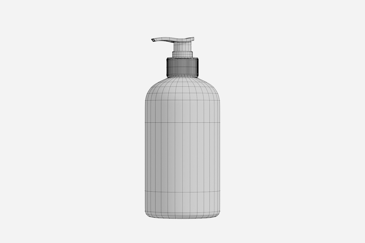 Cosmetic Pump Bottle 3D Model, an Object 3D Model by Akebareee (Photo 2 of 4)