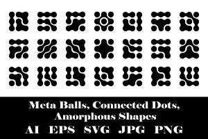 Set Of Meta Ball Patterns, a Pattern Graphic by vikkishop
