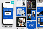 DRIVE street theme CANVA Instagram, a Social Media Template by Chanut is industries (Thumbnail 1 of 5)