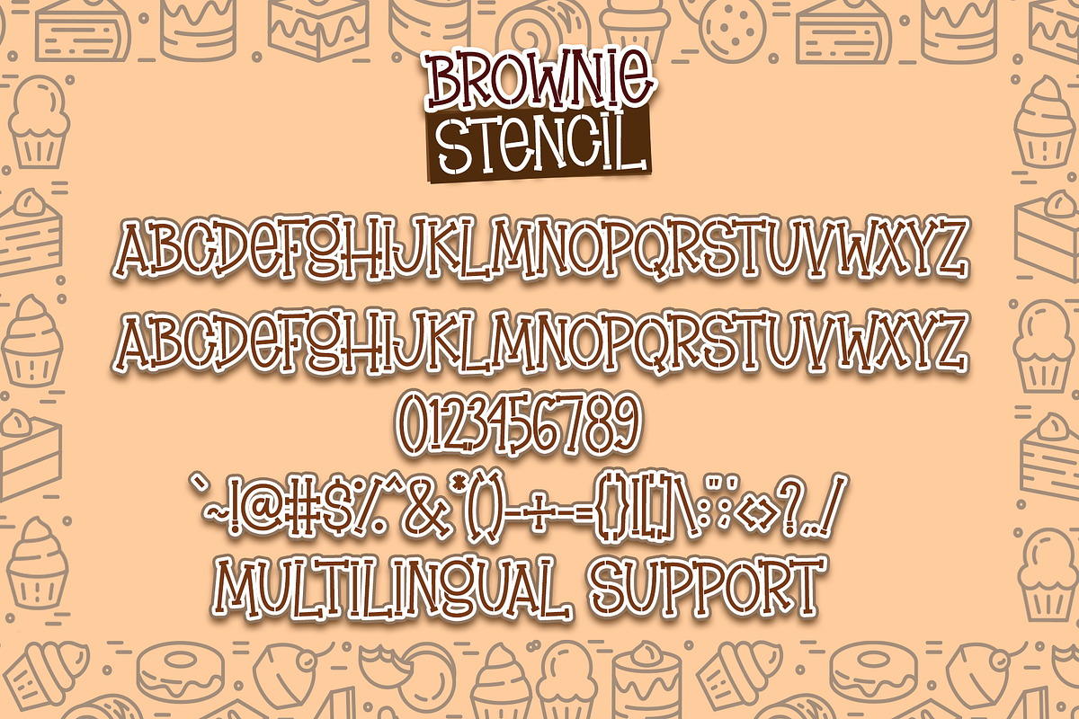Brownie Stencil - Slab Serif Stencil, a Slab Serif Font by Dm Studio (Photo 5 of 5)