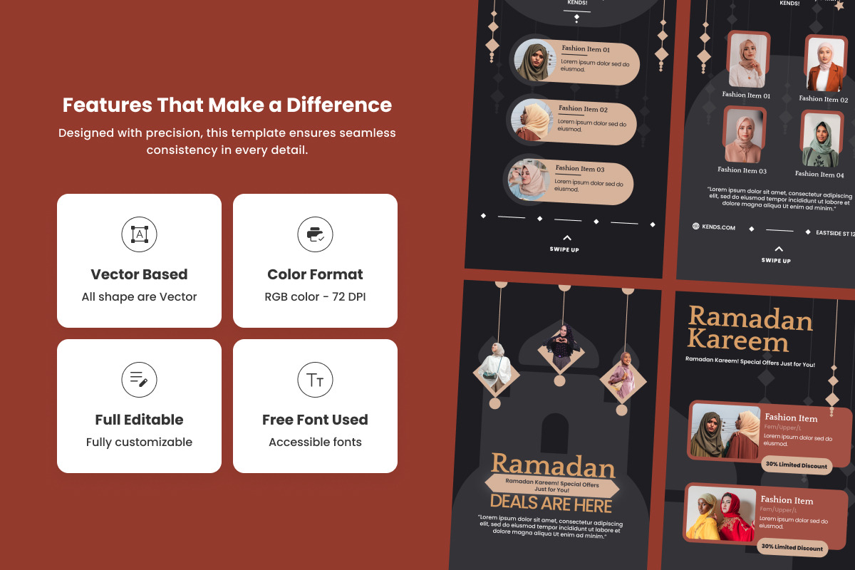 Refined Ramadan Fashion Social Post, a Social Media Template by productype1 (Photo 2 of 5)