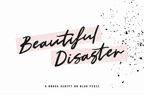 Beautiful Disaster Brush Script Font preview 6
