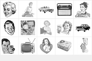 30 Vintage Vector Halftones