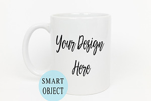White Coffee Mug Mockup
