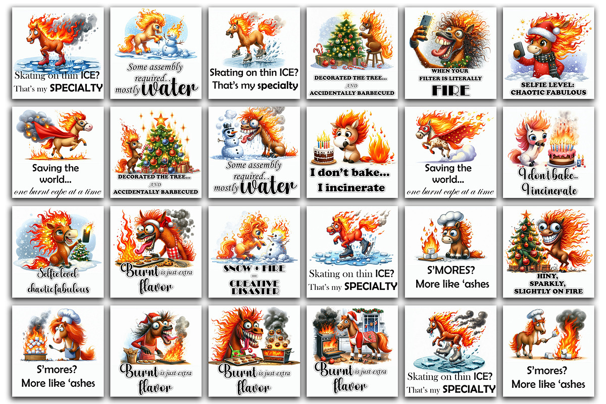 Sarcastic christmas animals year, an Animal Illustration by ElenazlataArt (Photo 2 of 4)
