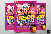 Disco Retro Flyer, a Flyer Template by FlyerPig (Thumbnail 1 of 2)