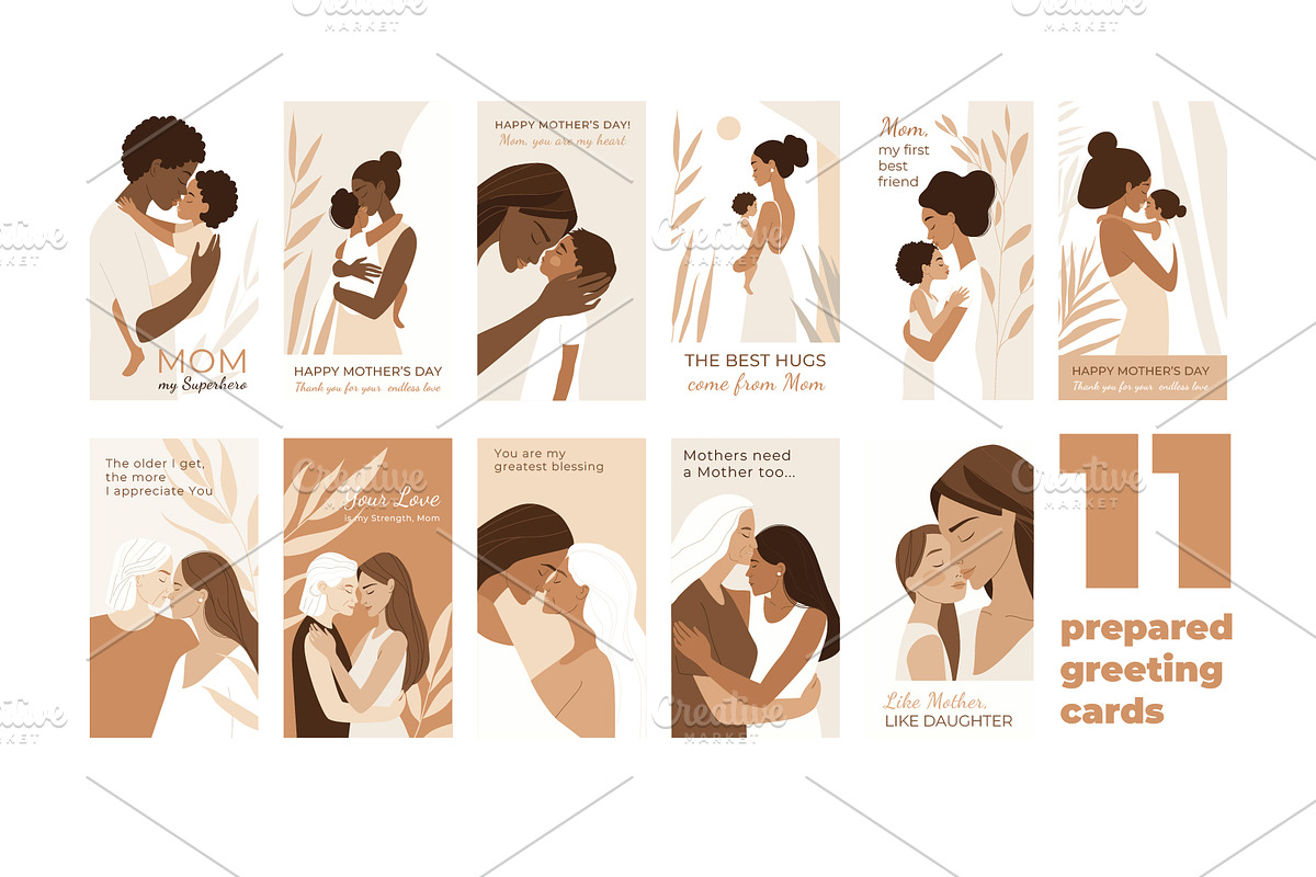 Endless Love – Mother & Child Greeti, a Person Illustration by VasilkovS (Photo 3 of 7)