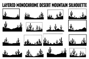 Cactus Desert Landscape Silhouette, an Illustration by abu67222 (Thumbnail 1 of 15)