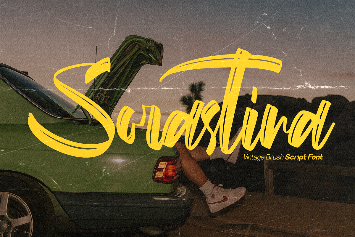 Sorastina - Vintage Brush Script, a Handwritten Font by Inviline.co (Photo 1 of 10)