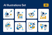 99 AI Flat Illustrations, a Technology Illustration by Vectors Market (Thumbnail 1 of 11)