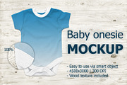 Baby onesie mockup, an Apparel Mockup by RM_design (Thumbnail 1 of 2)