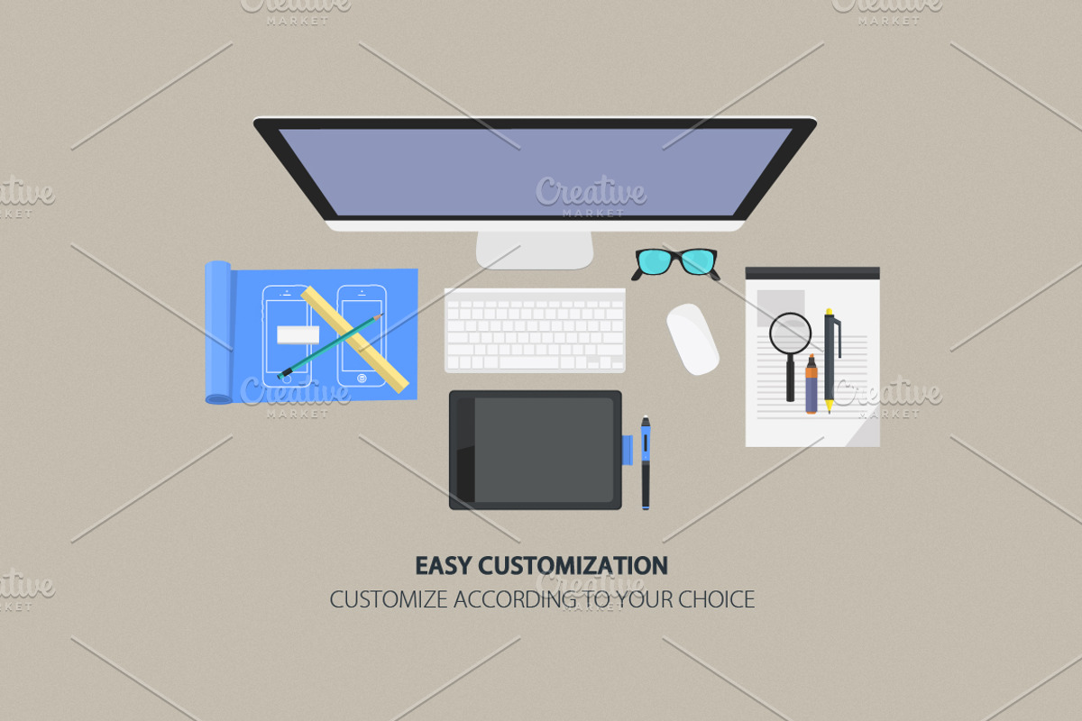 Flat Hero Header Kit preview 2