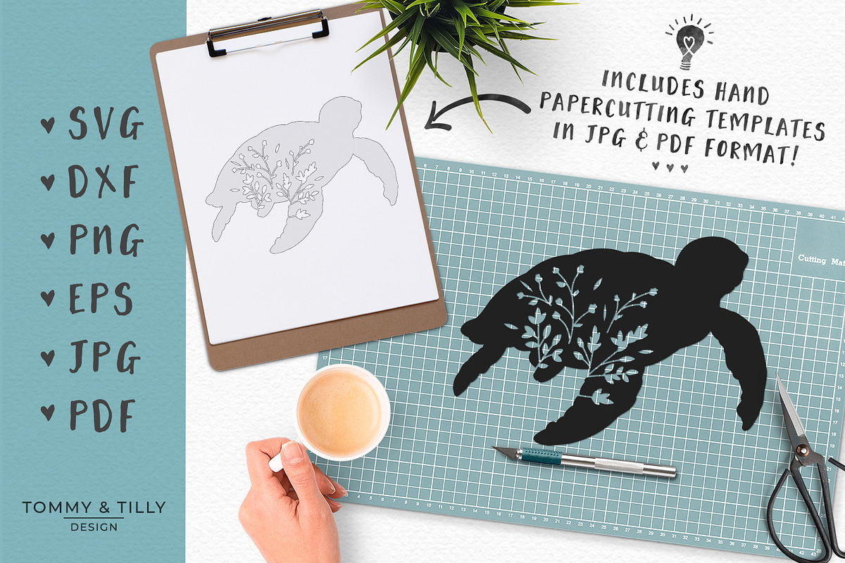 Turtle Silhouette - SVG & Clipart, an Object Graphic by Tommy & Tilly Design (Photo 4 of 4)