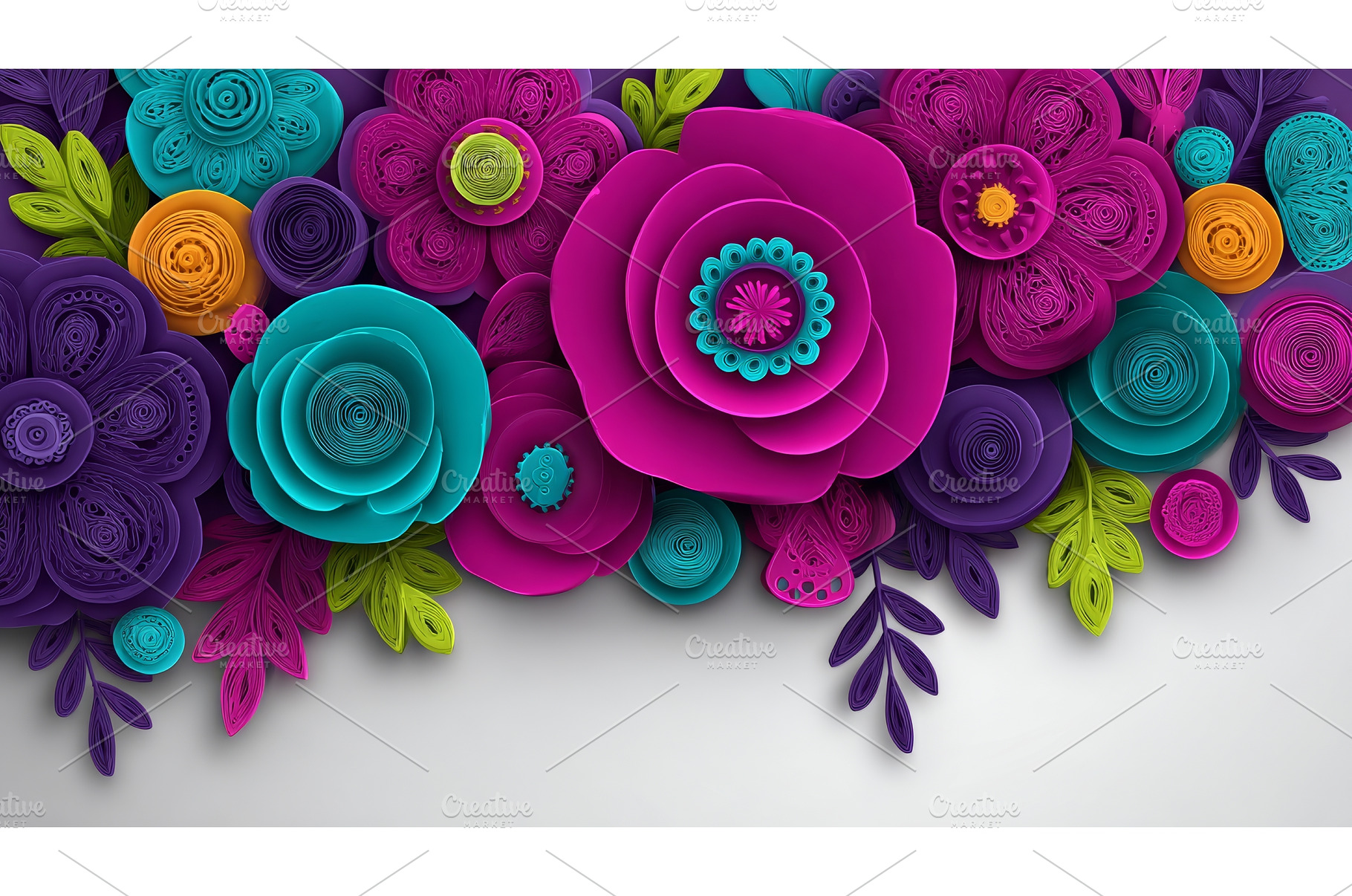 A colorful collage of vibrant paper, an Abstract Photo by ZinetroN
