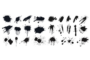 blot silhouette monochrome set, an Object Illustration by Stock-Smart-Start