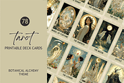 Printable Tarot Deck Botanical Theme, a Design Template by Mindful Digital Co. (Thumbnail 1 of 10)