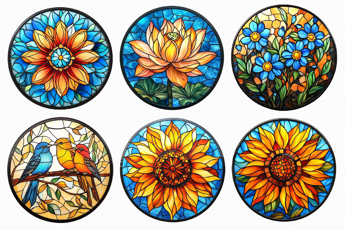 Round Stained Glass Collection, an Illustration by Libby Wishes (Photo 4 of 4)