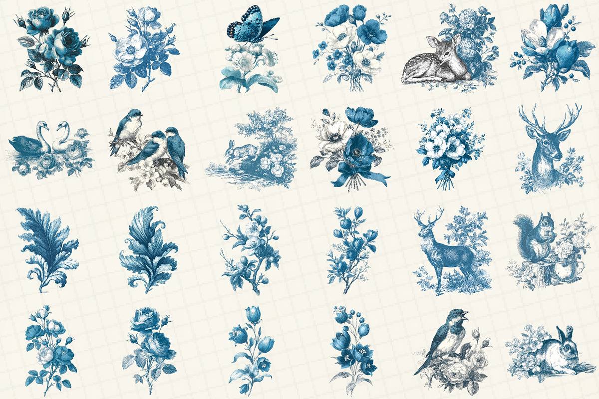 Vintage Clipart Botanical Sketches, an Illustration by DreamCafeArt (Photo 2 of 6)