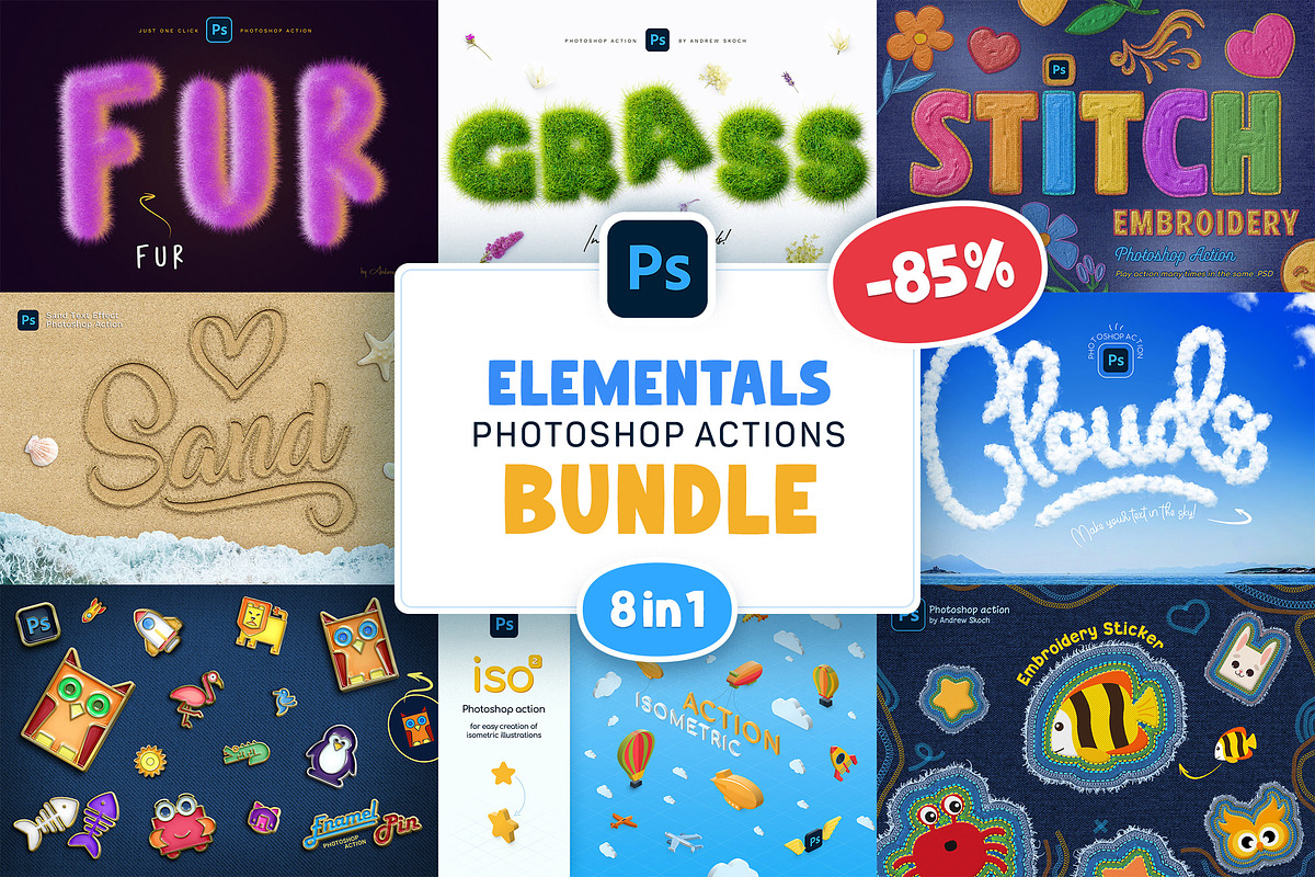 Elementals Photoshop Actions Bundle, an Action Add-On by Andrew Skoch Design (Photo 1 of 10)