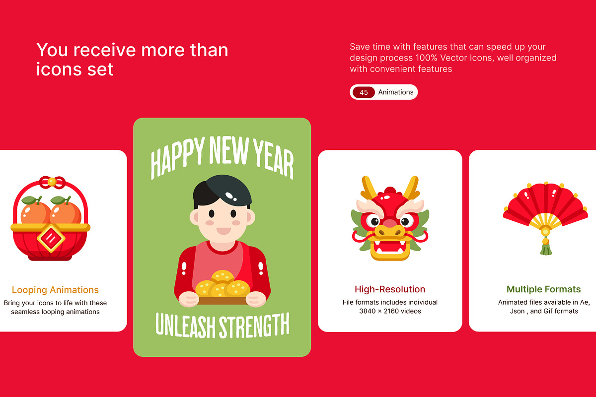 45 Animated Chinese New Year Icons, an Emoji Icon by Brickclay (Photo 2 of 4)