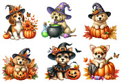 Watercolor Halloween Dogs Clipart, an Illustration by Designworld (Thumbnail 2 of 6)