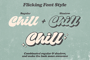 Flicking - Groovy Retro (Shadow), a Script Font by Dharmas Foundry (Thumbnail 6 of 13)