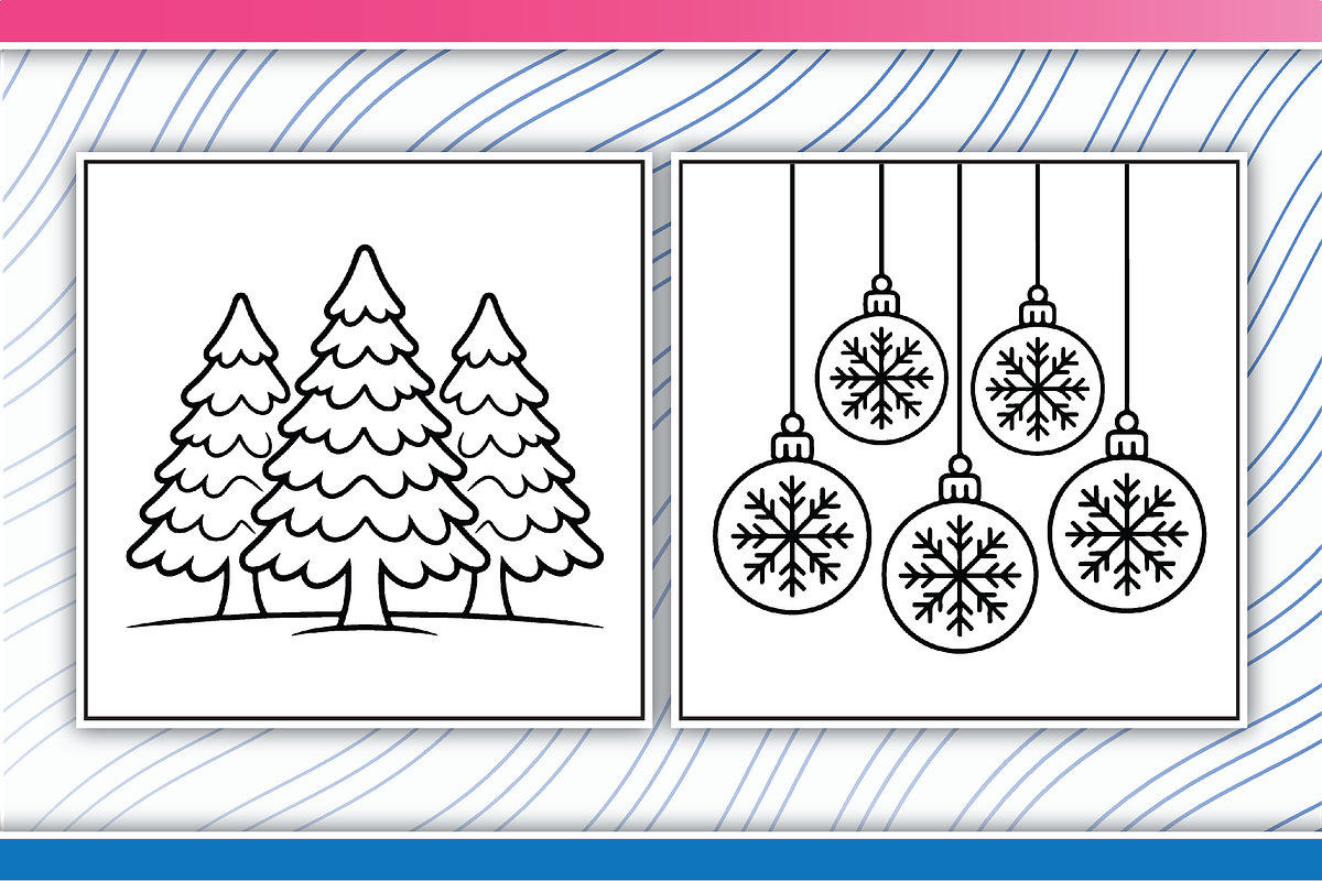 Winter Christmas Coloring Pages, an Illustration by LightExpress (Photo 3 of 5)