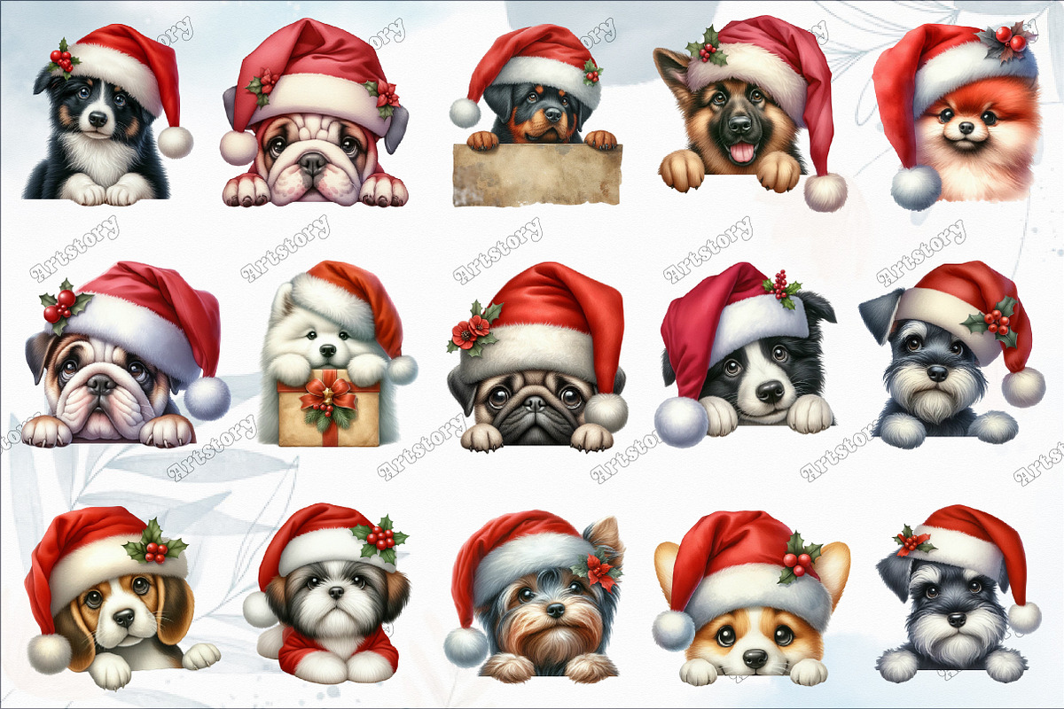 Playful Peeking Dog Breeds Clipart, an Illustration by designcity5 (Photo 3 of 5)